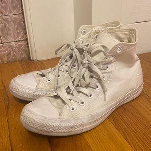 Converse All White Womens size 8.5 high top